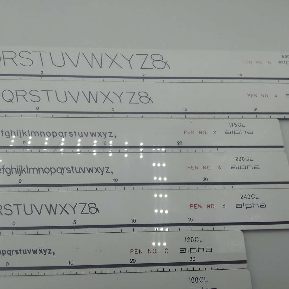 Alpha Lettering Guide Set - Picture 3 of 5